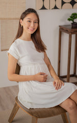 Zoey Nursing Dress in Cream