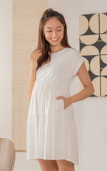 Zoey Nursing Dress in Cream