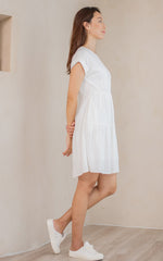 Zoey Nursing Dress in Cream